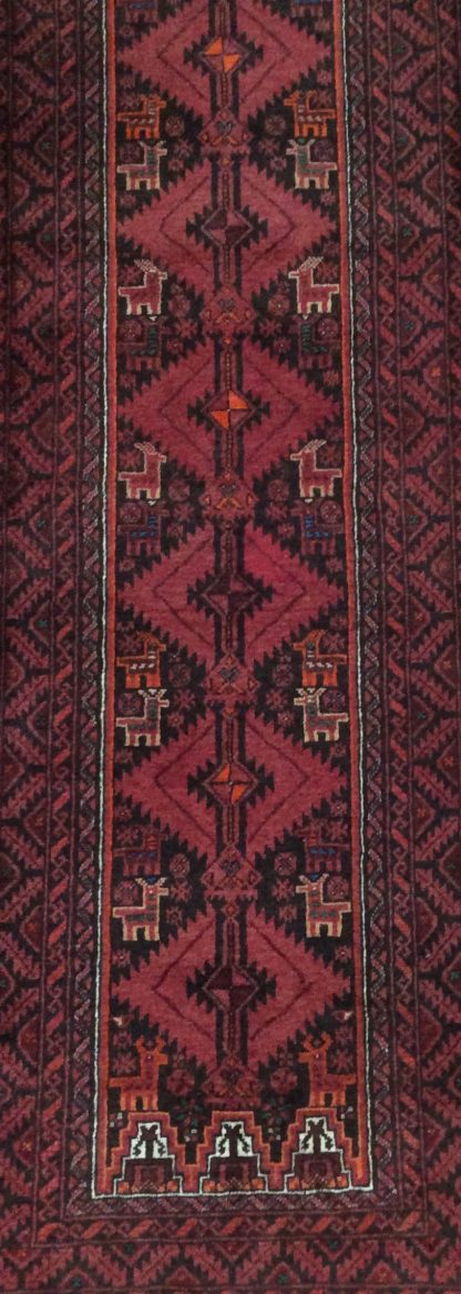Baloochi 202  cm.  X 63 cm. fine wool runner - Image 11