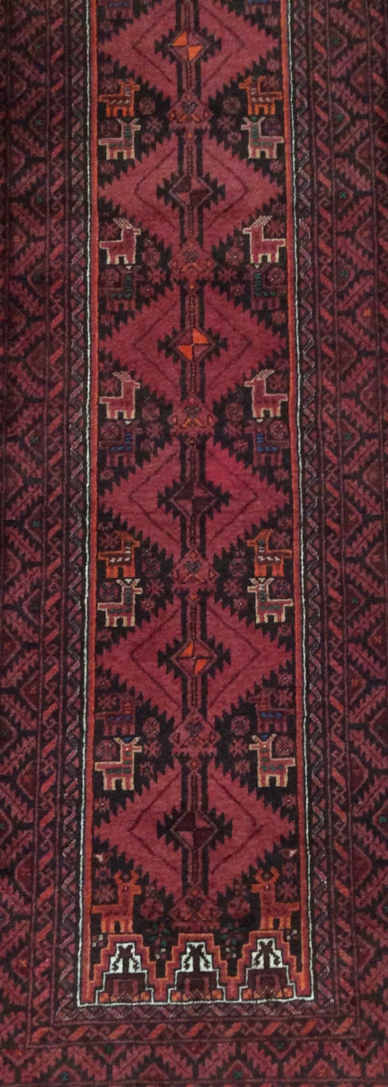 Baloochi 202  cm.  X 63 cm. fine wool runner - Image 11