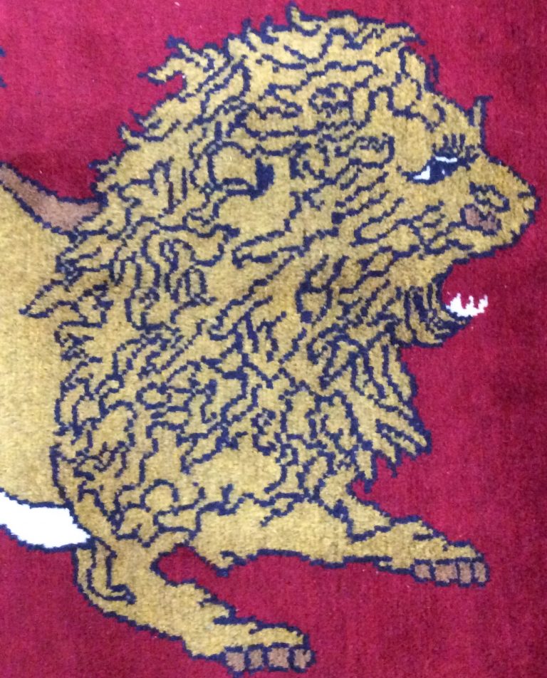 Yalameh Shiraz fine wool royal 👑 lion 🦁 rug - Image 2