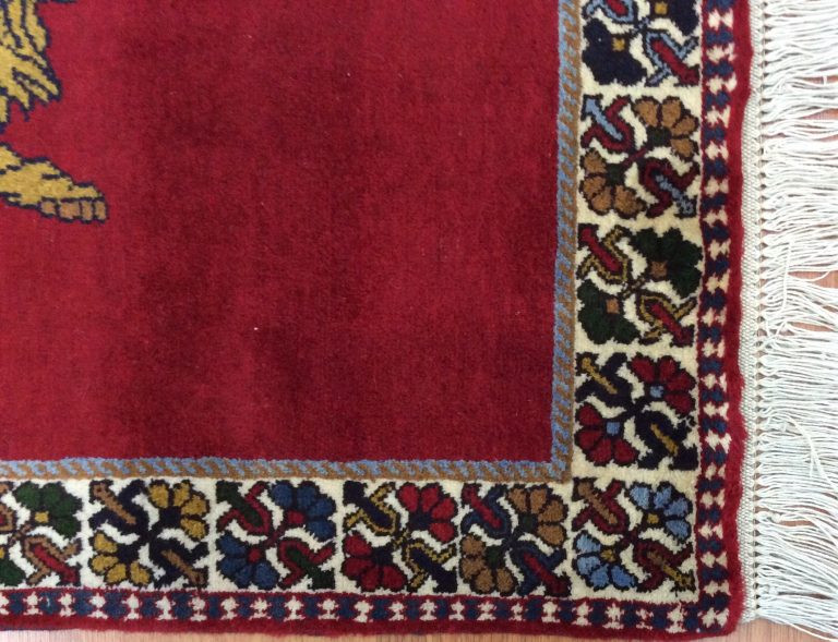 Yalameh Shiraz fine wool royal 👑 lion 🦁 rug - Image 4