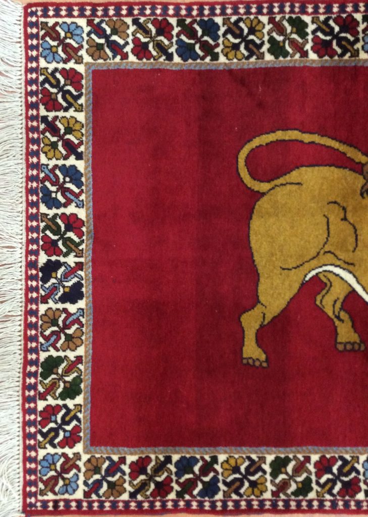 Yalameh Shiraz fine wool royal 👑 lion 🦁 rug - Image 9