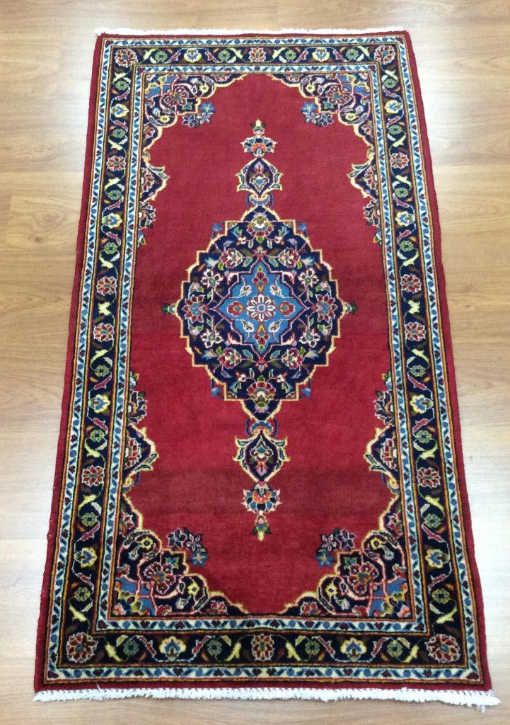 Kashan 137 cm. X 72 cm. fine wool rug