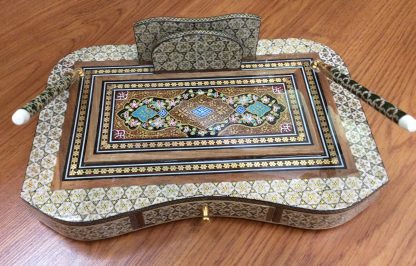 Persian Isfahan Inlaid Khatham handmade Inlaid desk set - Image 4