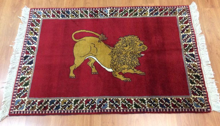 Yalameh Shiraz fine wool royal 👑 lion 🦁 rug