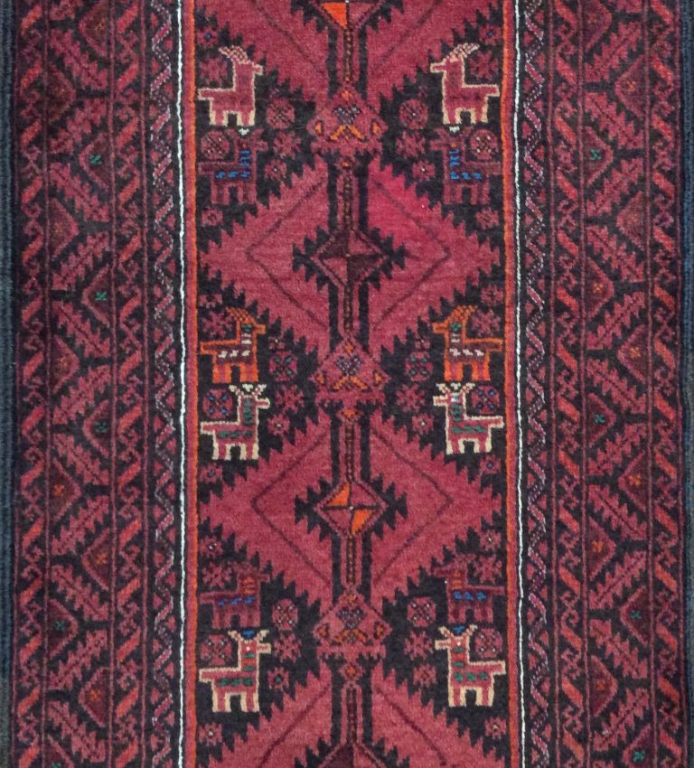 Baloochi 202  cm.  X 63 cm. fine wool runner - Image 8