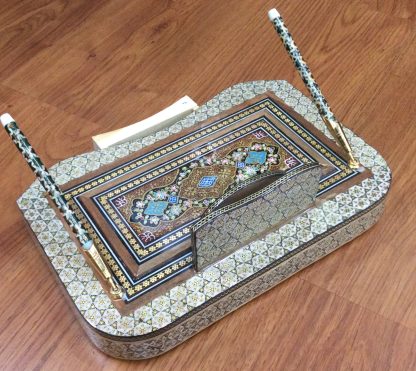Persian Isfahan Inlaid Khatham handmade Inlaid desk set - Image 2