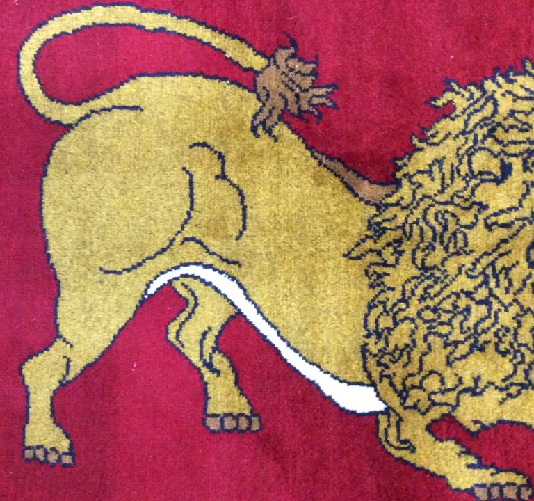 Yalameh Shiraz fine wool royal 👑 lion 🦁 rug - Image 6