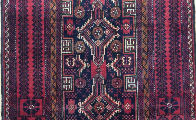 Baloochi 204 cm. X 104 cm. extra fine wool rug - Image 6