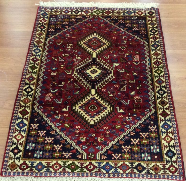 Yalameh Shiraz 153 cm. X 103 cm. Fine wool rug - Image 8