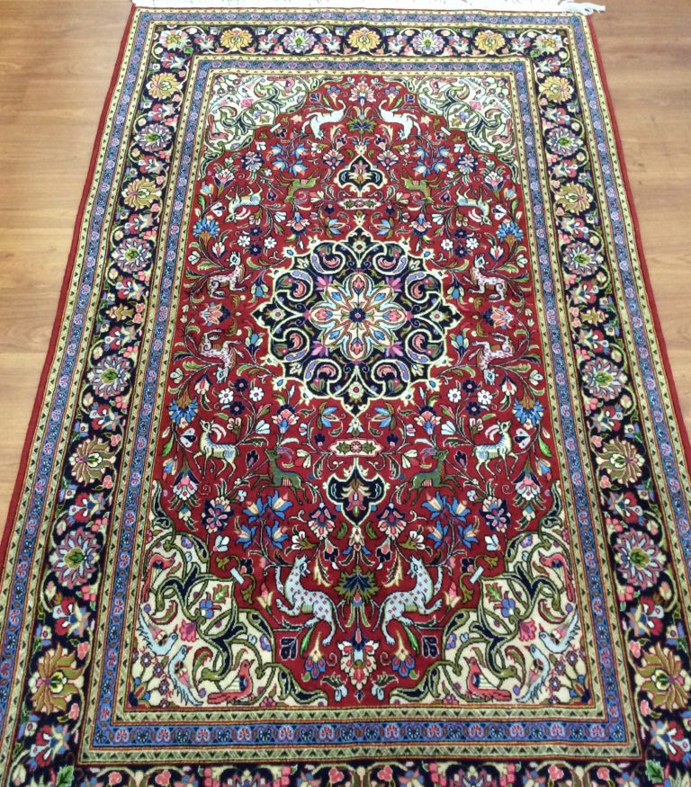 Isfahan extra fine 240 cm. X 137 cm. wool rug