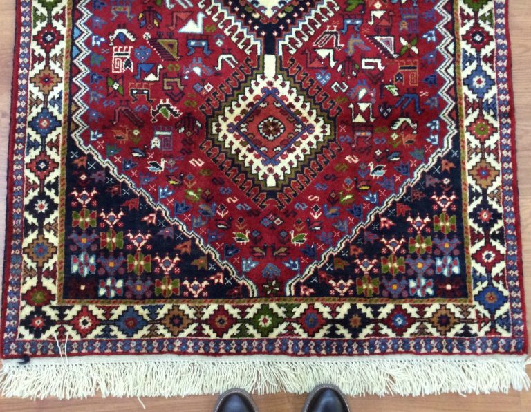 Yalameh Shiraz 153 cm. X 103 cm. Fine wool rug - Image 9