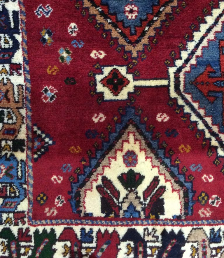 Yalameh Shiraz 148 cm. X 104 cm. Fine wool rug - Image 4