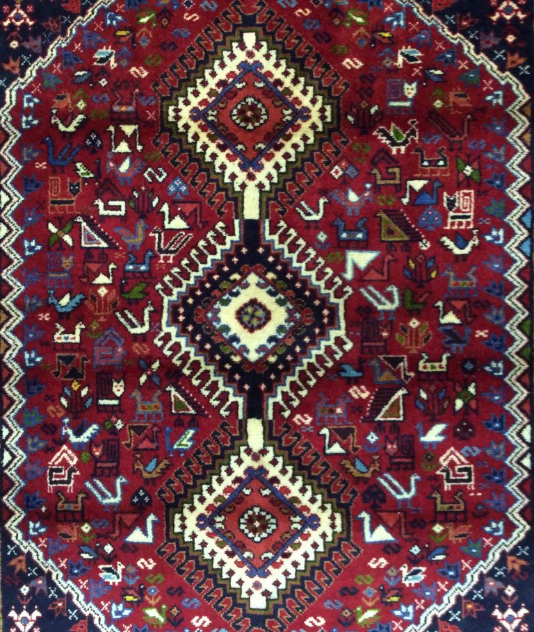 Yalameh Shiraz 153 cm. X 103 cm. Fine wool rug - Image 12