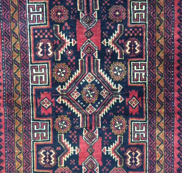 Baloochi 204 cm. X 104 cm. extra fine wool rug - Image 10