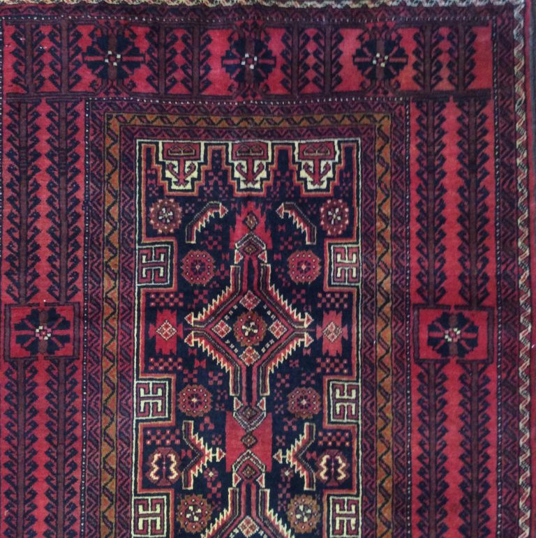 Baloochi 204 cm. X 104 cm. extra fine wool rug - Image 8