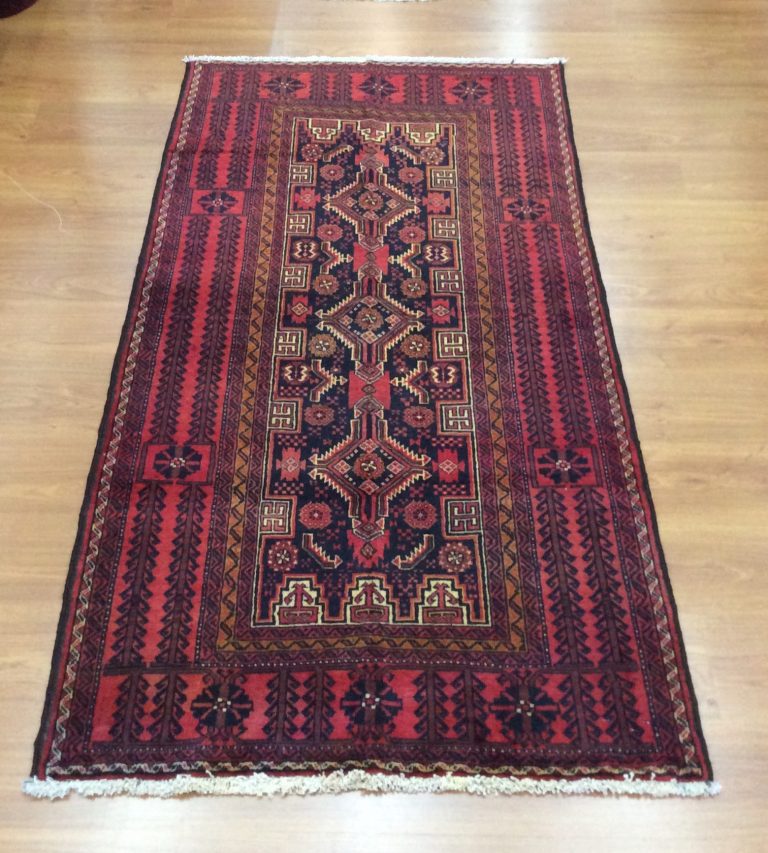 Baloochi 204 cm. X 104 cm. extra fine wool rug