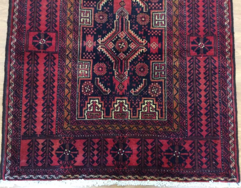 Baloochi 204 cm. X 104 cm. extra fine wool rug - Image 4