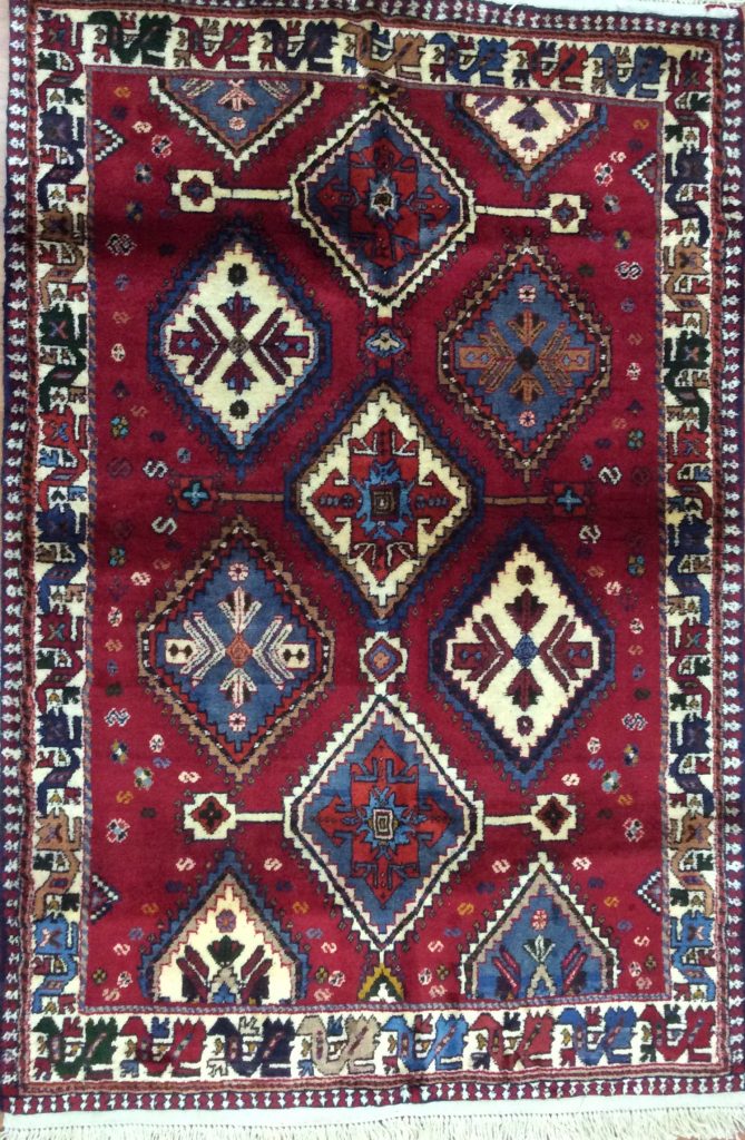 Yalameh Shiraz 148 cm. X 104 cm. Fine wool rug - Image 2