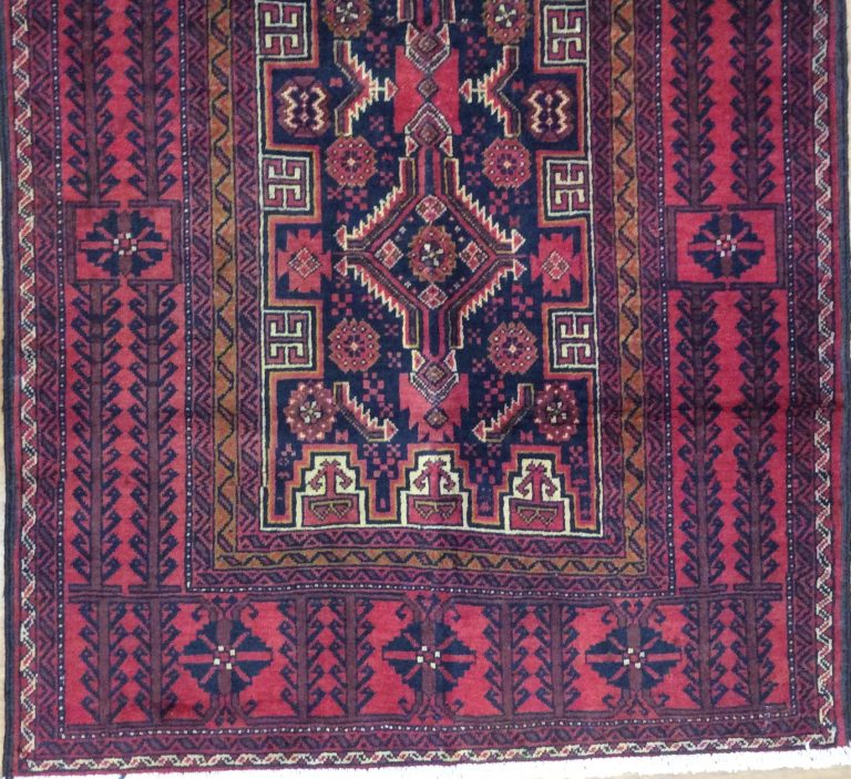 Baloochi 204 cm. X 104 cm. extra fine wool rug - Image 9