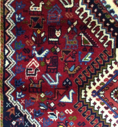 Yalameh Shiraz 153 cm. X 103 cm. Fine wool rug - Image 6