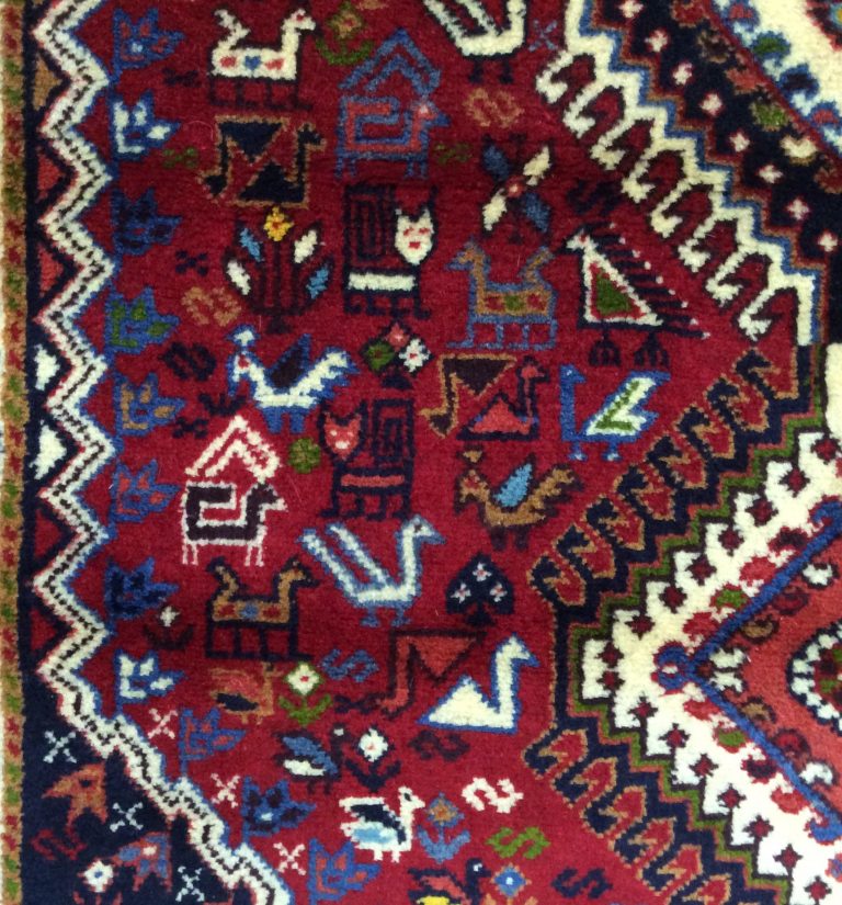 Yalameh Shiraz 153 cm. X 103 cm. Fine wool rug - Image 6