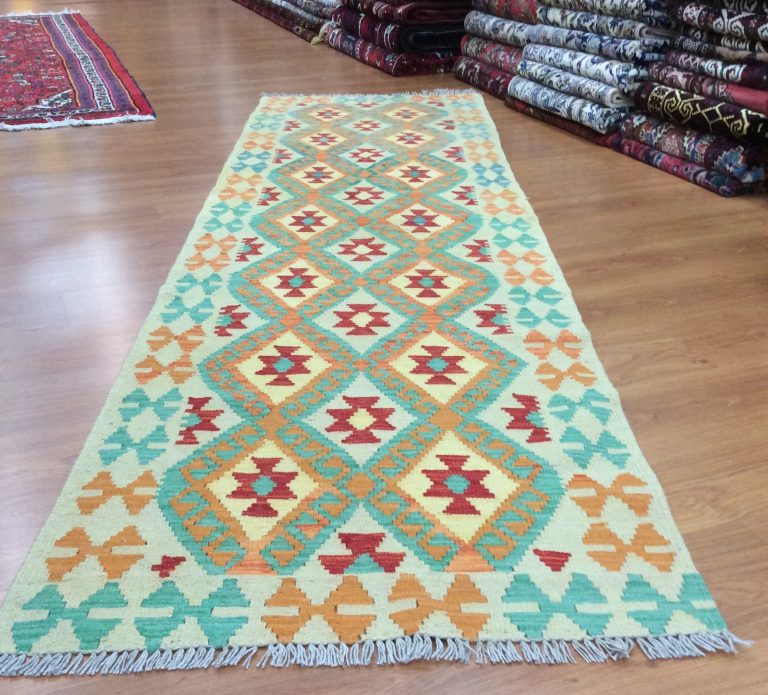 Bohemian Kilim 298 cm. X 82 cm. fine wool runner - Image 10