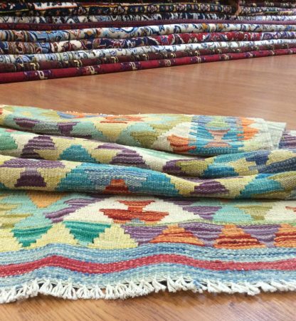 Bohemian Kilim 199 cm. X 75 cm. fine wool runner - Image 11