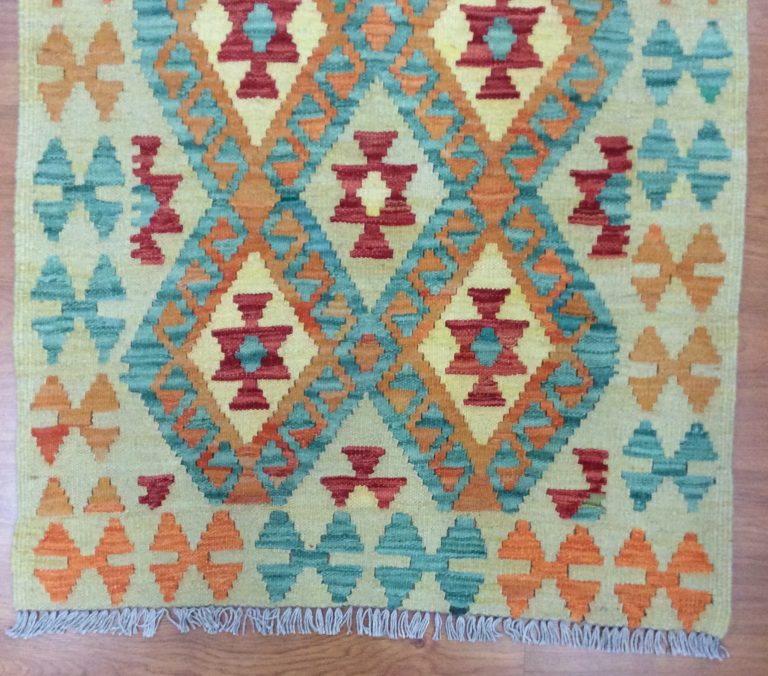 Bohemian Kilim 298 cm. X 82 cm. fine wool runner - Image 2