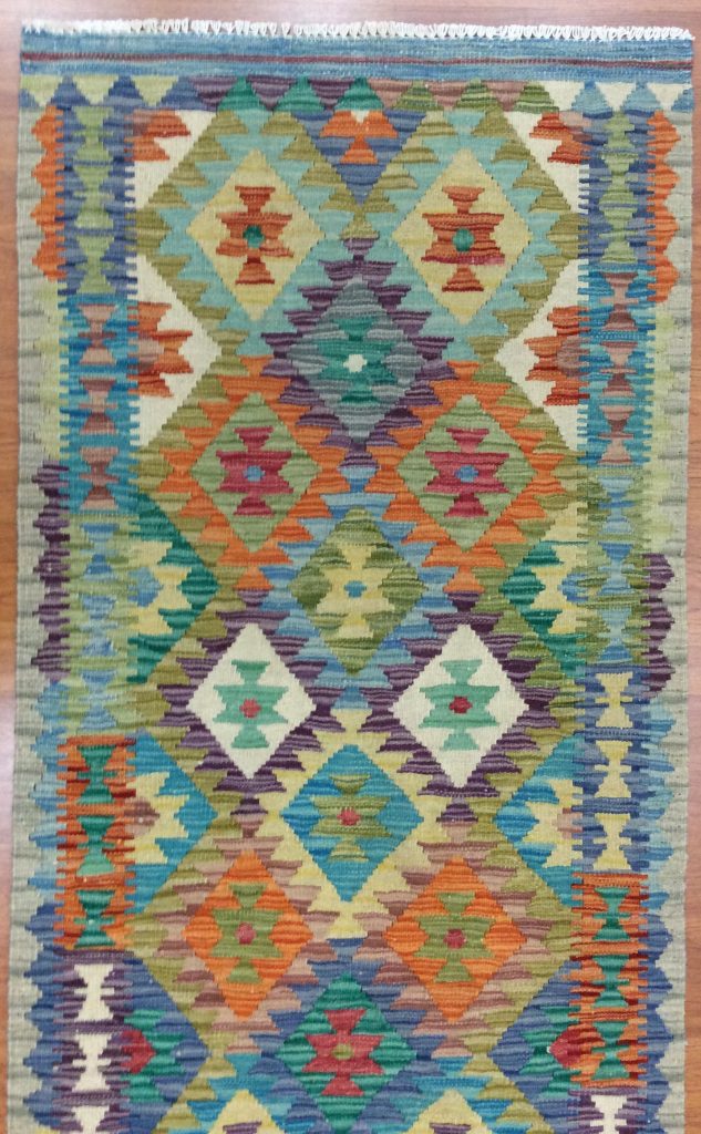 Bohemian Kilim 199 cm. X 75 cm. fine wool runner - Image 8