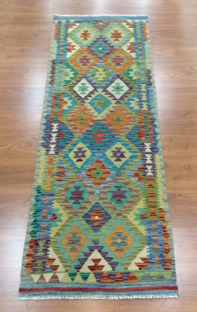 Bohemian Kilim 199 cm. X 75 cm. fine wool runner