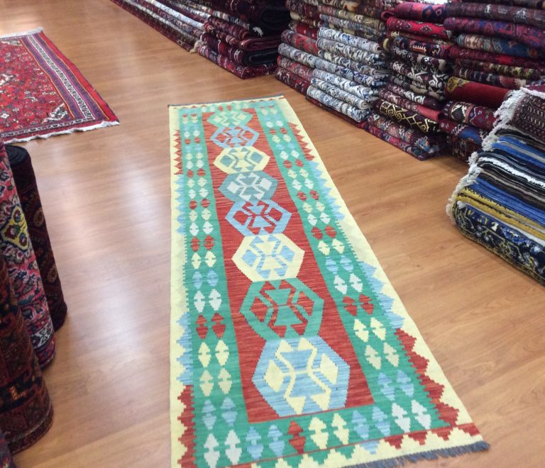 Bohemian Kilim 303 cm. X 83 cm. fine wool runner - Image 4