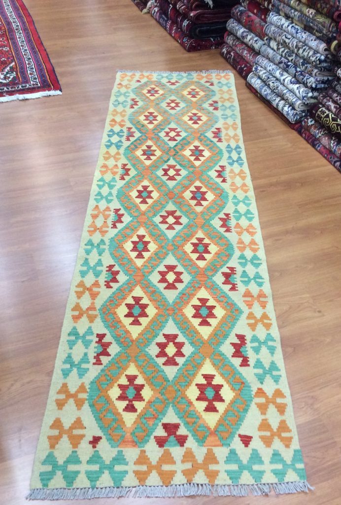 Bohemian Kilim 298 cm. X 82 cm. fine wool runner - Image 6