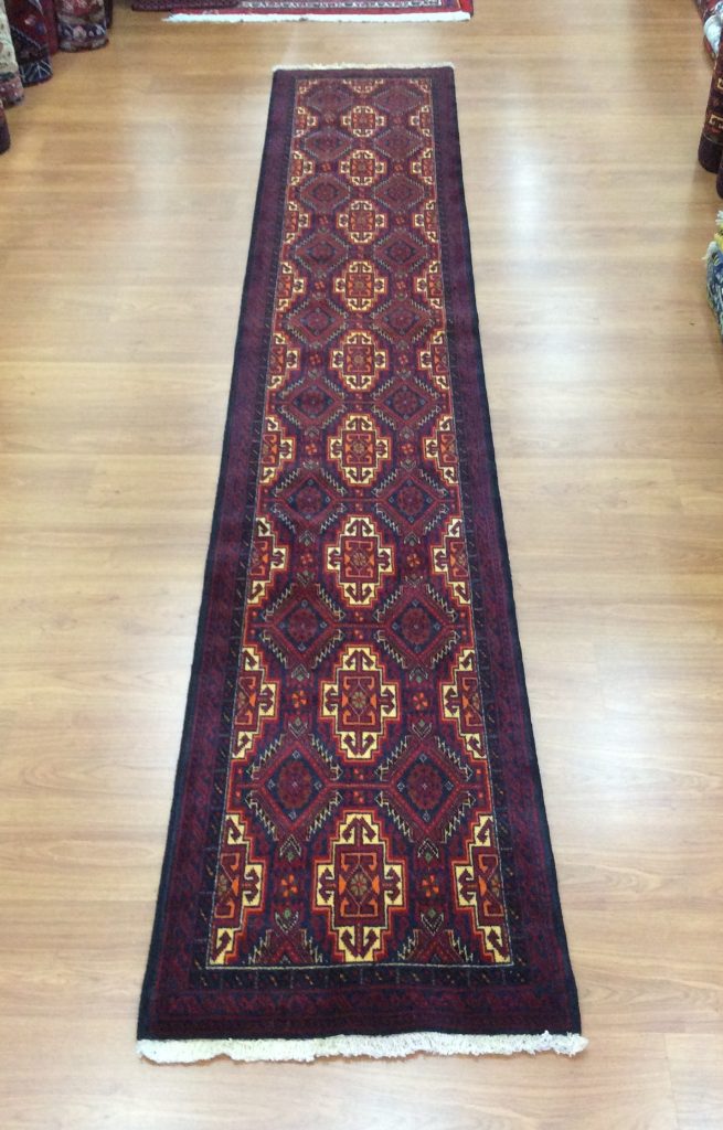 Baloochi tribal 370 cm. X 65 cm. fine wool runner