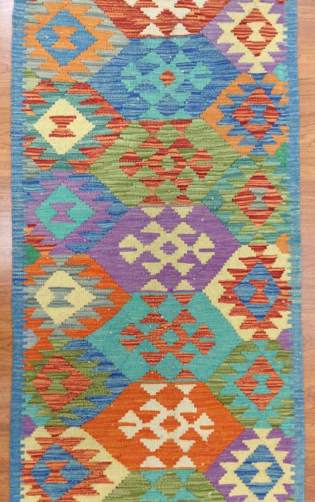 Bohemian Kilim  210 cm. X 80 cm. fine wool runner - Image 9