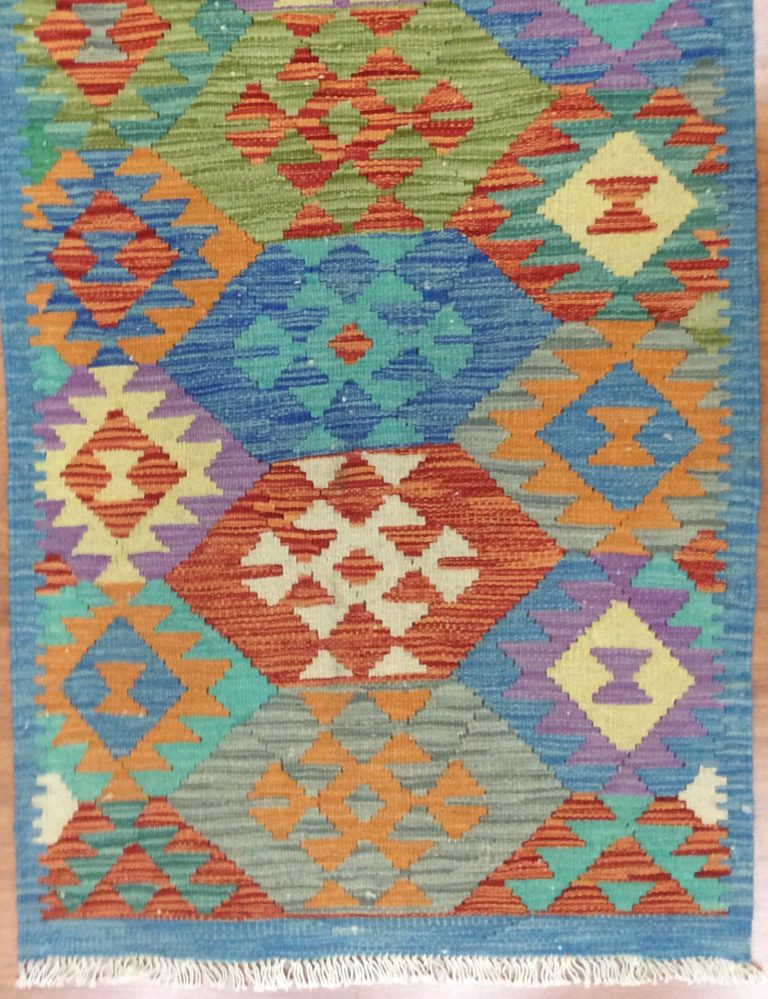 Bohemian Kilim  210 cm. X 80 cm. fine wool runner - Image 6