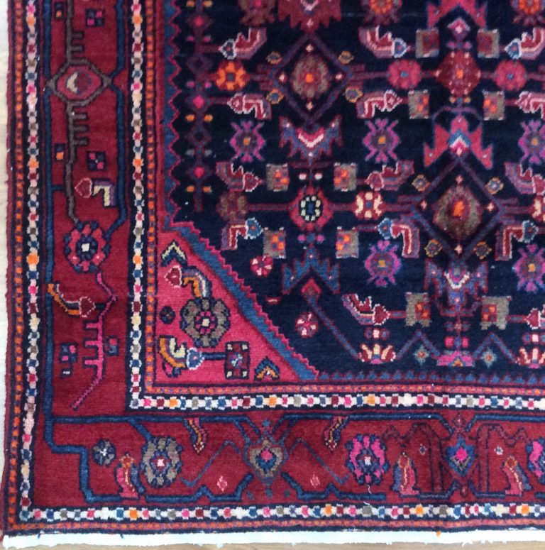 Hamedan 235 cm. X 140 cm. fine antique wool rug - Image 6