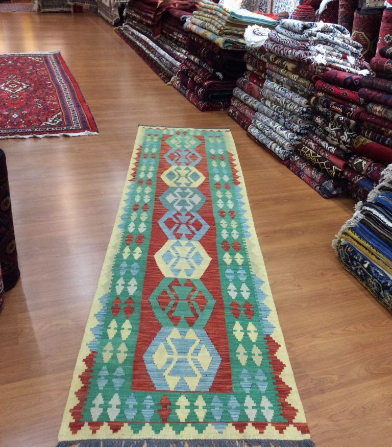 Bohemian Kilim 303 cm. X 83 cm. fine wool runner - Image 12