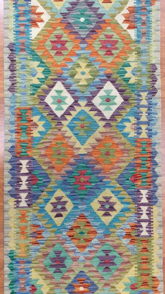 Bohemian Kilim 199 cm. X 75 cm. fine wool runner - Image 7