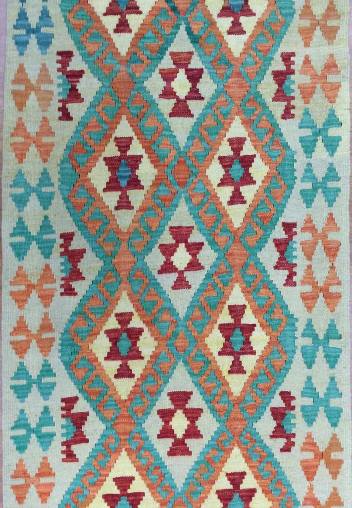 Bohemian Kilim 298 cm. X 82 cm. fine wool runner - Image 7