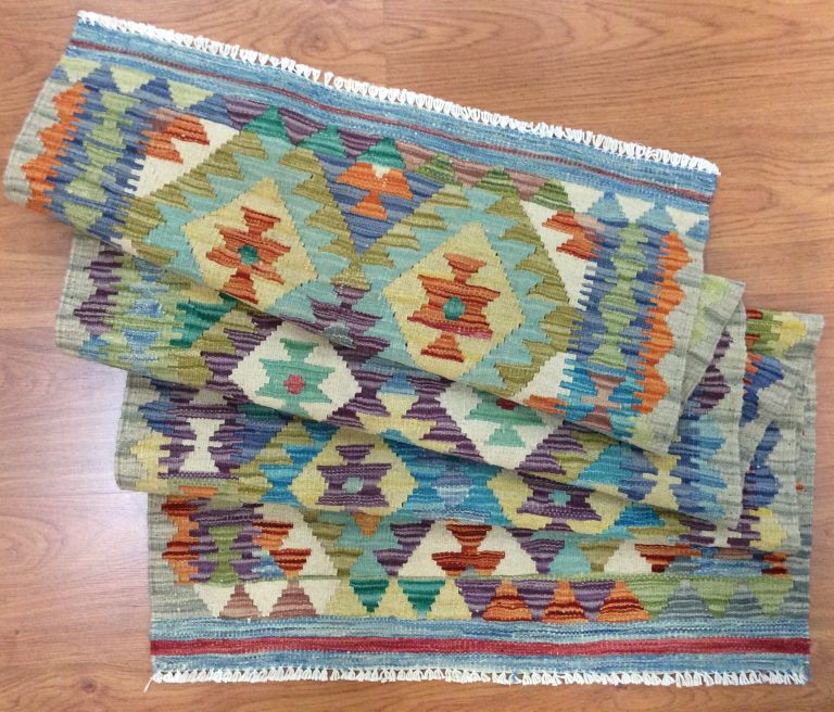 Bohemian Kilim 199 cm. X 75 cm. fine wool runner - Image 9