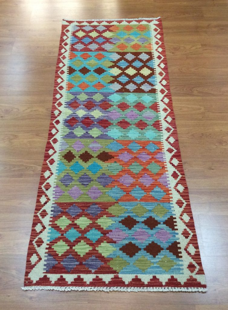 Bohemian Kilim 186 cm. X 74 cm. fine wool runner