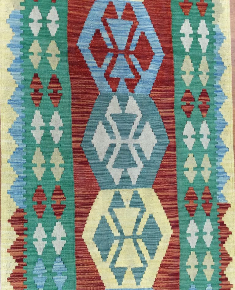 Bohemian Kilim 303 cm. X 83 cm. fine wool runner - Image 7