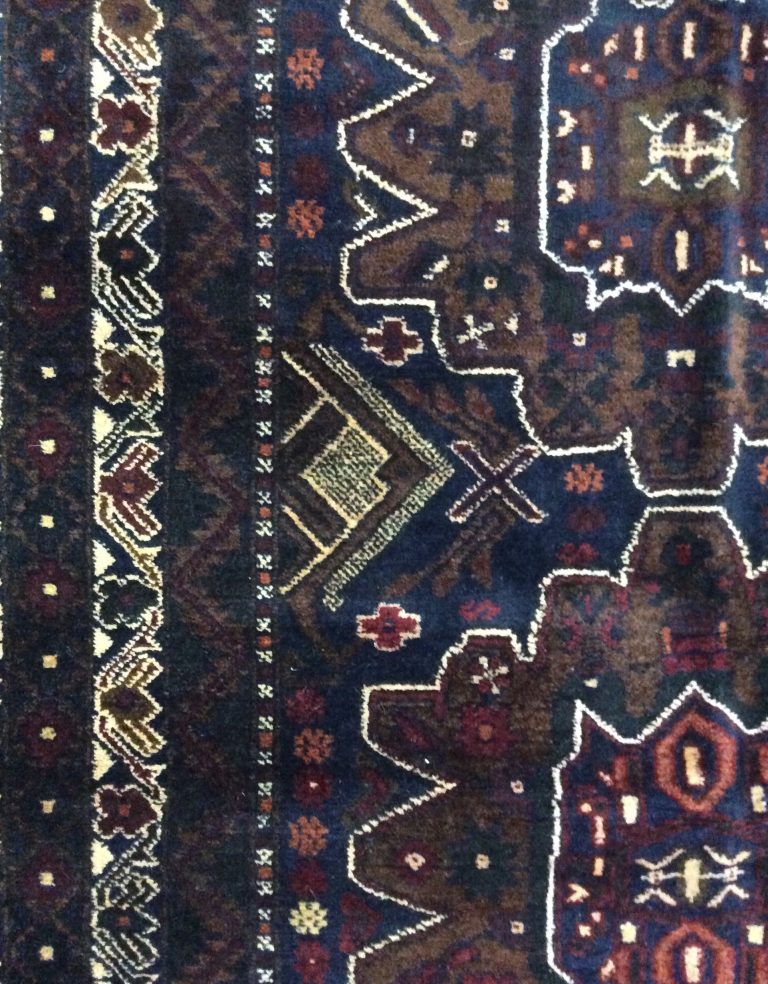 Baloochi 200 cm. X 115 cm. very fine wool rug - Image 7