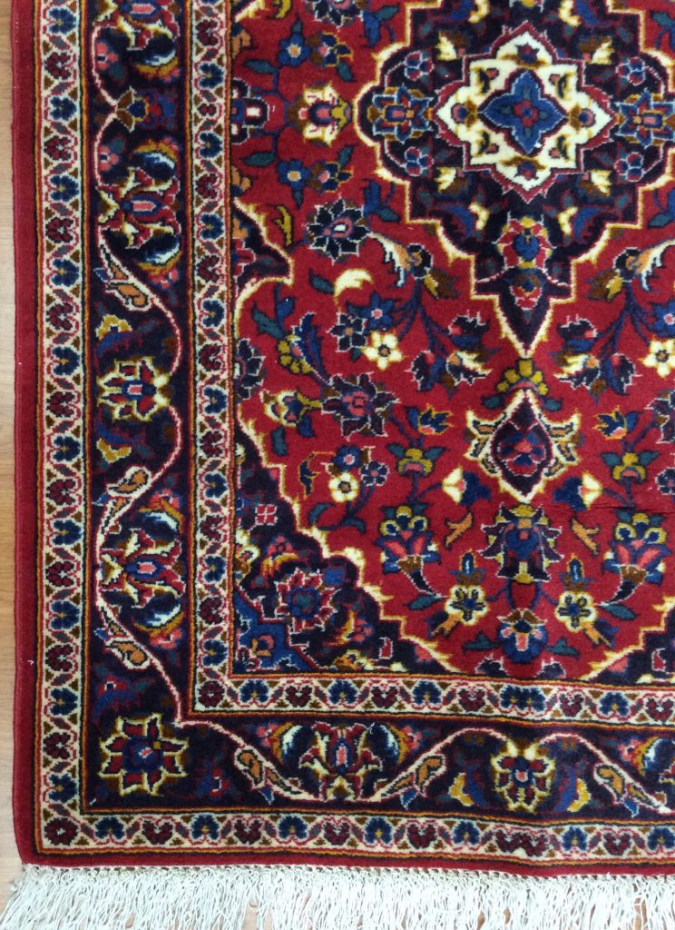 Kashan 155 cm X 104 cm. very fine wool rug - Image 6