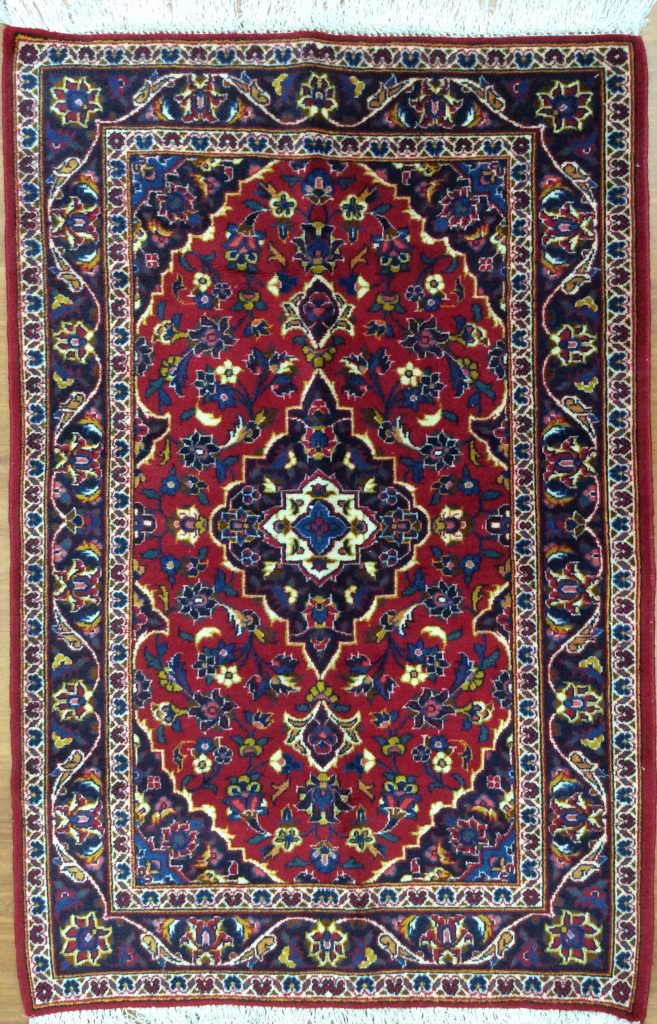 Kashan 155 cm X 104 cm. very fine wool rug - Image 5