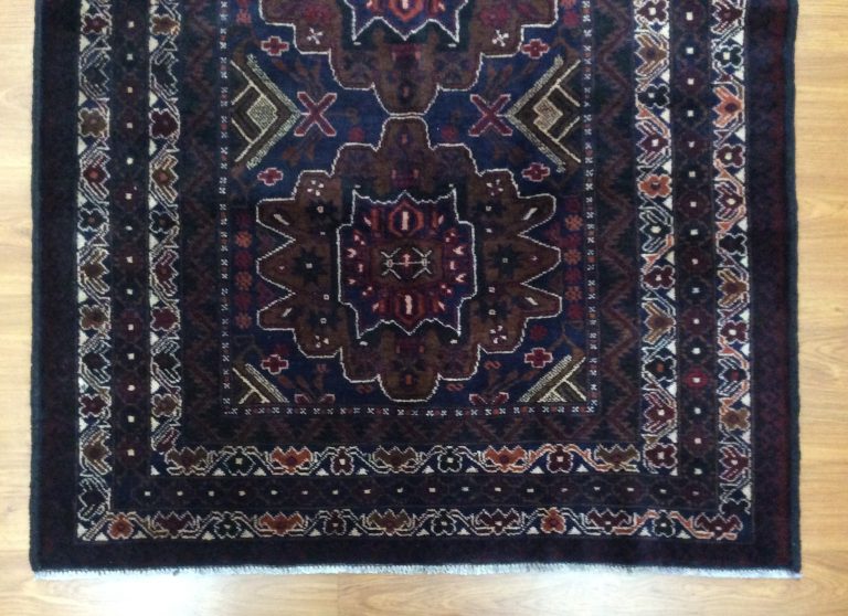 Baloochi 200 cm. X 115 cm. very fine wool rug - Image 3