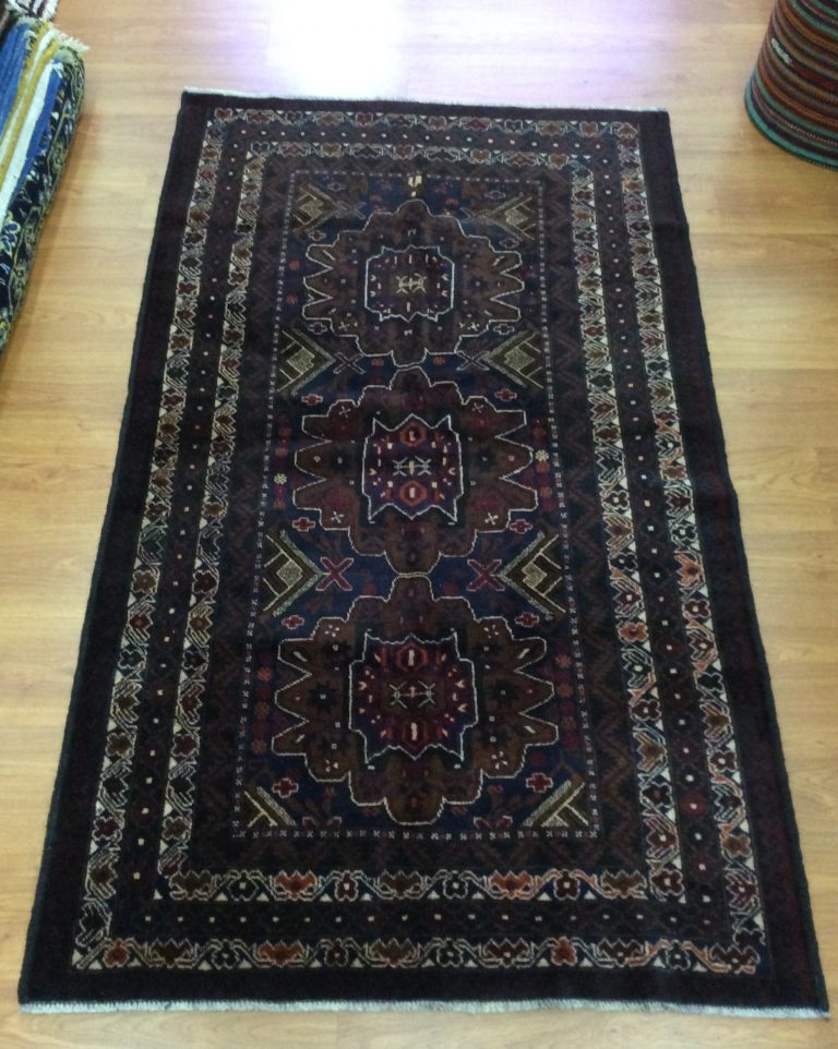 Baloochi 200 cm. X 115 cm. very fine wool rug - Image 4