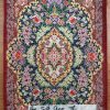 super fine 40 cm. X 28 cm. Silk Qom small rug - Image 8