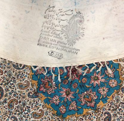 Persian Isfahan hand block  printed 1.5 m D round tablecloth - Image 5