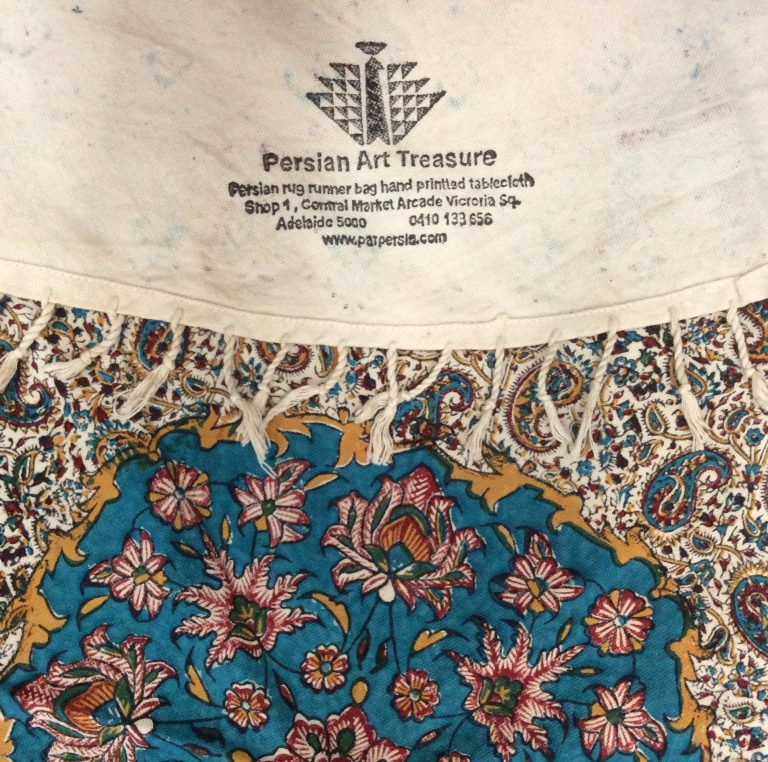 Persian Isfahan hand block  printed 1.5 m D round tablecloth - Image 6